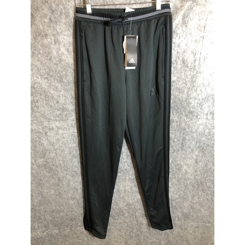 Adidas Mens Pants Small Black Con16 Warm Up Jogger Performance Activewear W Tags